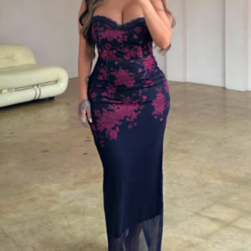 "Maison" Printed Maxi Dress" from Toxic Envy Boutique